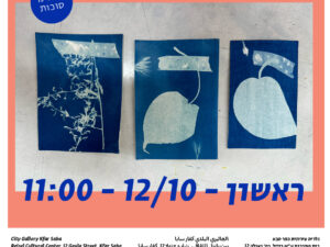 סדנת ציאנוטייפ (הדפס שמש) בתערוכה "מחנה משותף8#"