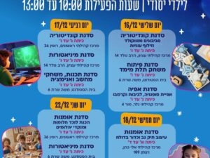 סדנת אומנות בחנוכה