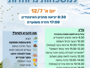 משפחות מיוחדות - טיול לנחל השופט