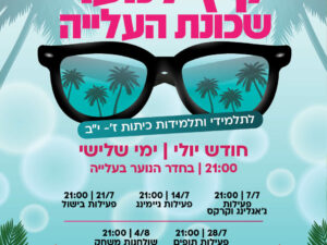 יצירת שולחנות משחק 4.8 לנוער שכונת העלייה (לתלמידי ותלמידות כיתות ז'- י"ב)