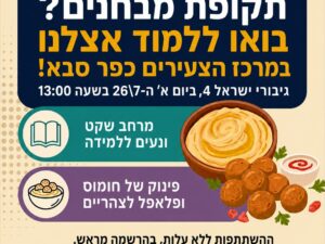 פינוק של פלאפל וחומוס- 26/07